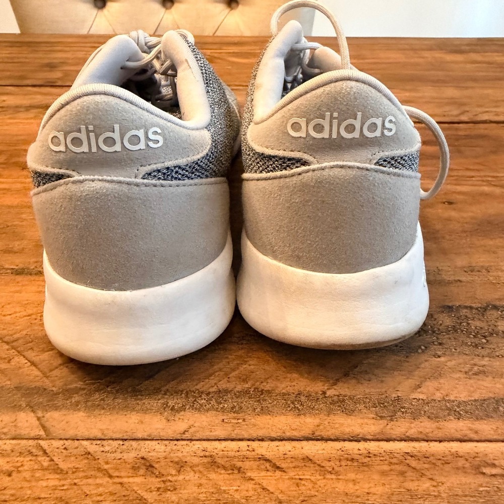 Adidas Cloudfoam Lite Racer Mens 9 Grey White Running Shoes AW4313‎ - Picture 6 of 8